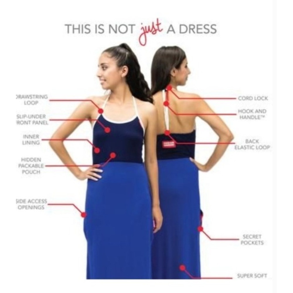 The Undress by Racerette First Edition Mobile Changing Room Dress Blue Maxi M